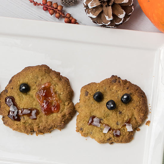 Recept - halloween matcha griezelkoekjes met chocolade