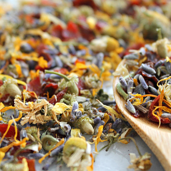 Losse thee vermengen