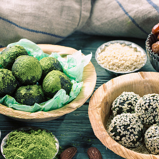 Matcha bliss balls als gezonde energie snack!