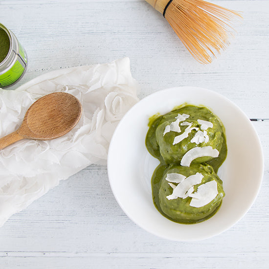 nicecream met bananen en matcha