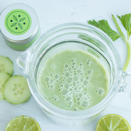 Groene smoothie met matcha en selder
