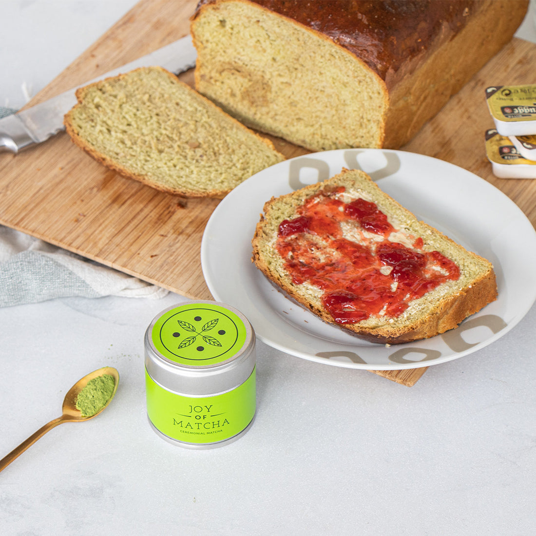 Walnotenbrood recept met matcha