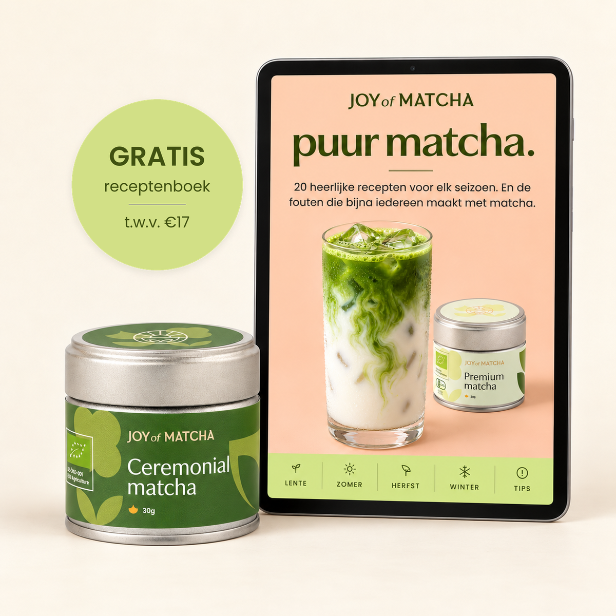 Ceremonial Matcha BIO · receptenboek actie