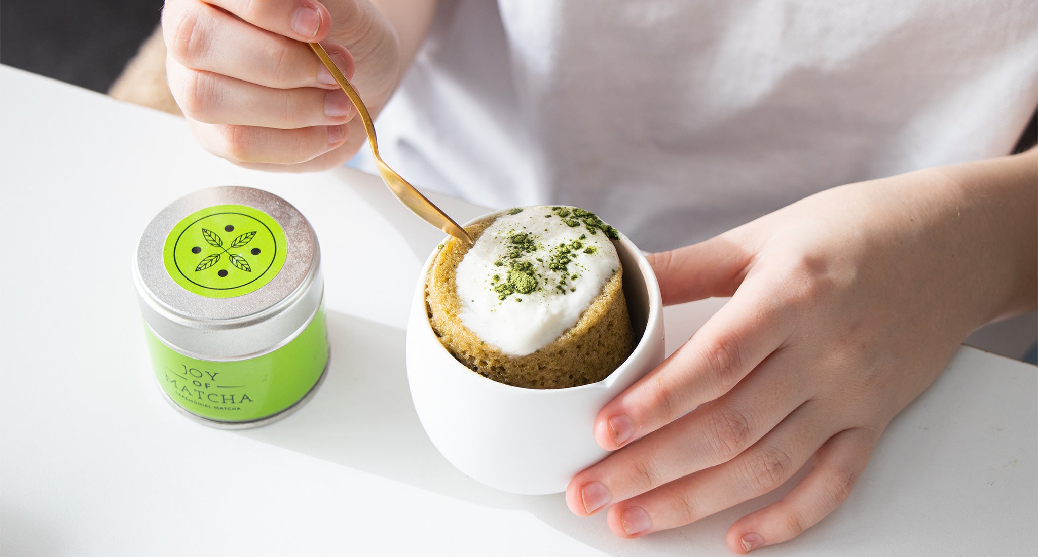 Matcha mug cake