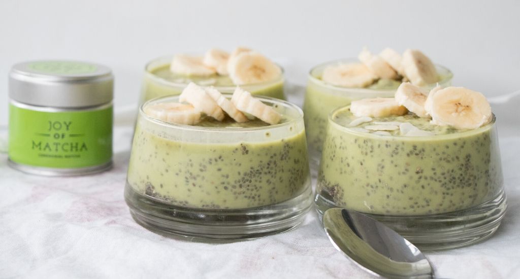 Matcha chia pudding recept