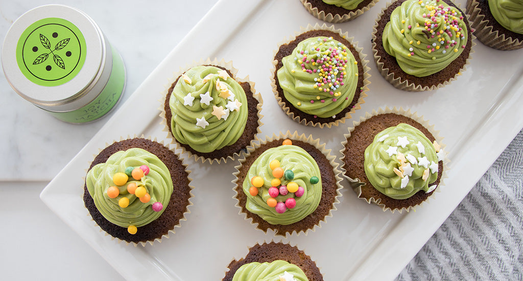 Matcha cupcakes recept met kokosnootcrème