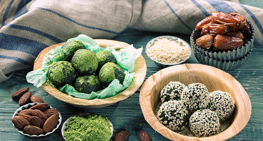 Matcha bliss balls als gezonde energie snack!