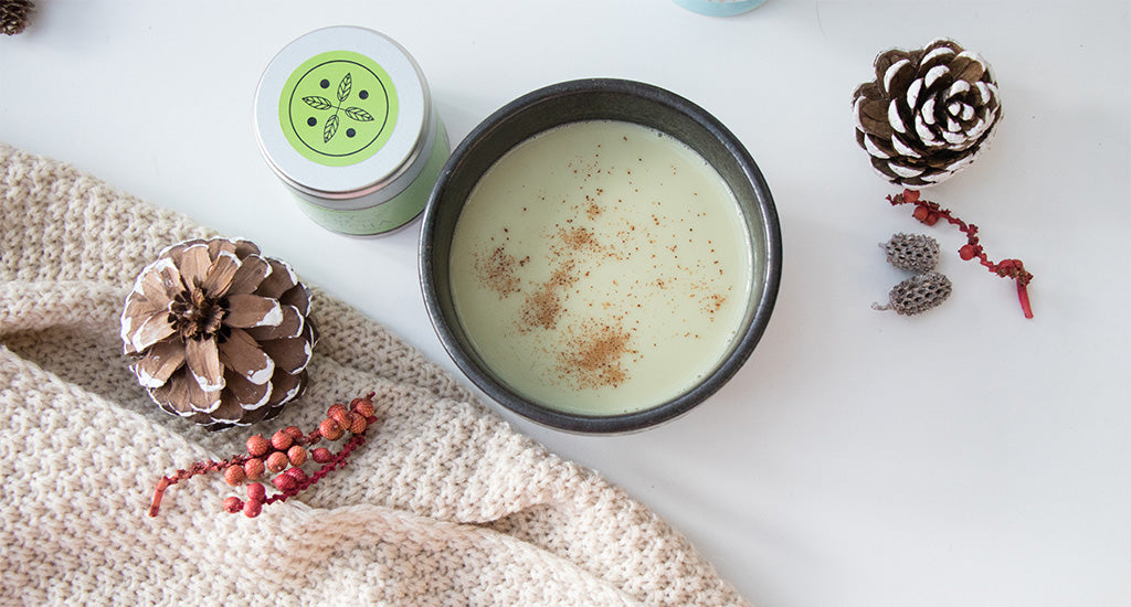 Vegan Pumpkin Spice Matcha Latte als zalig opwarmertje