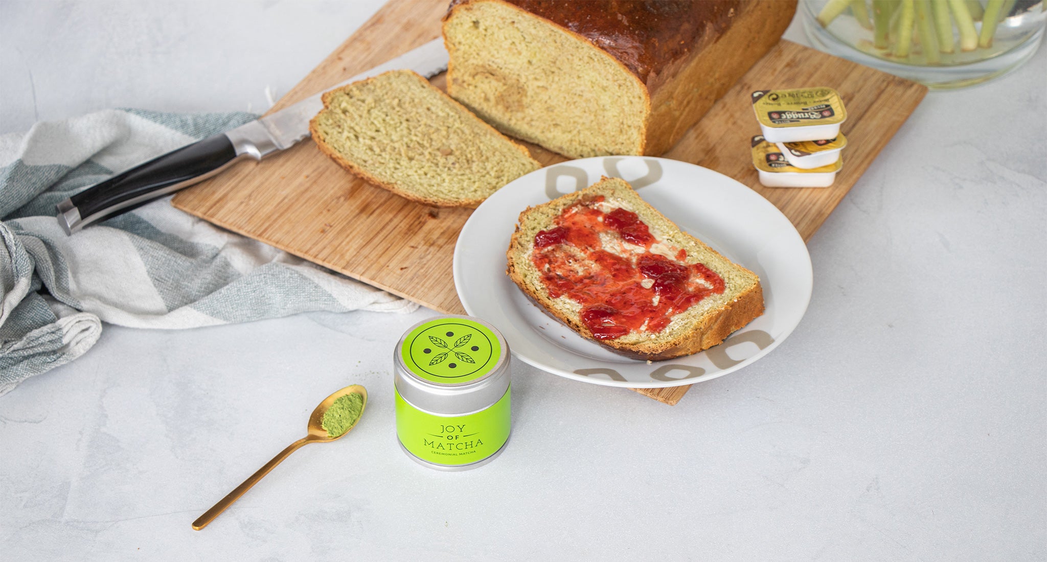 Walnotenbrood recept met matcha