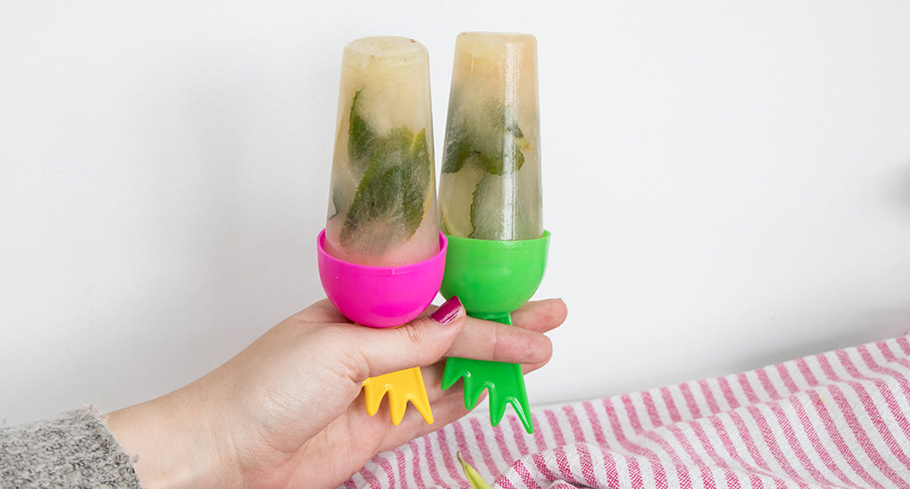 Waterijsjes met groene thee en mango